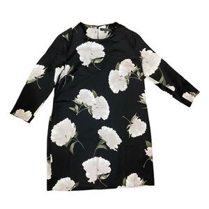 Dynamite Long-Sleeve Satin Floral Dress